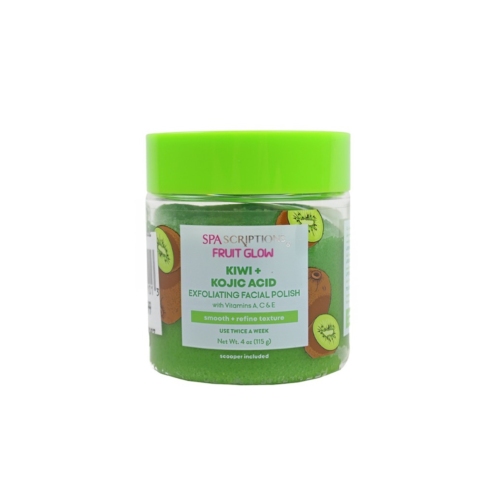 SpaScriptions Fruit Glow Kiwi + Kojic Acid Exfoliating Facial Polish